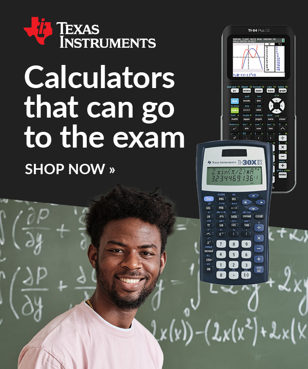 Texas Instruments. Calculators that can go to the exam. Shop now.