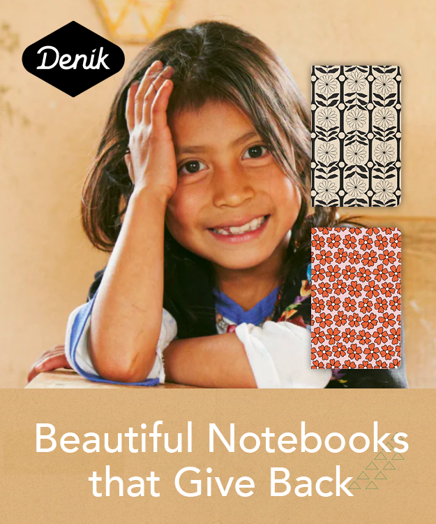 Denik. Beautiful notebooks that give back.