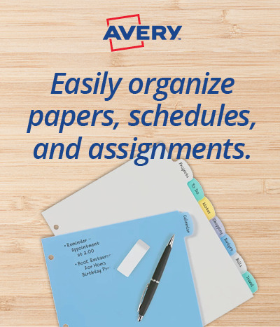 Easily organize papers, schedules, and assignments.
