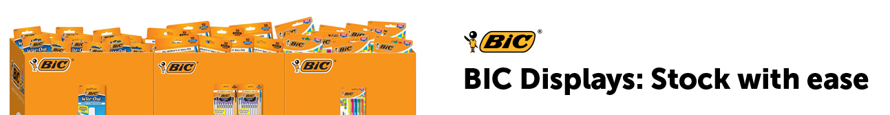 BIC. Bic Displays, stock with ease.