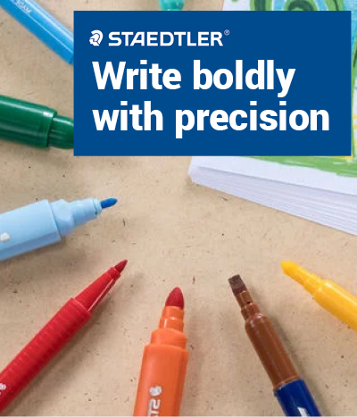 Staedtler. Write boldly with precision.